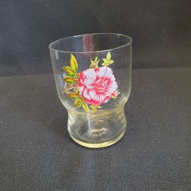 Стакан с изображением розы, тонкое стекло